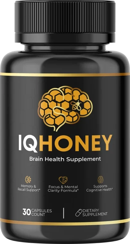 IQHoney cognitive wellness support capsule bottle